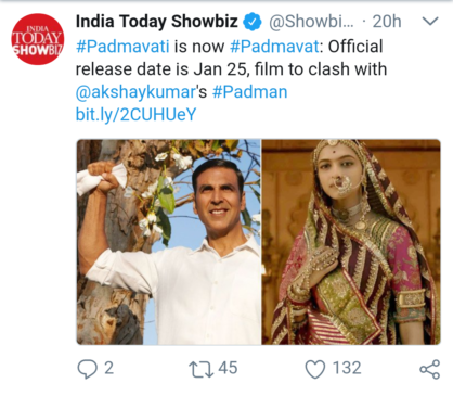 Padmvati movie tweets